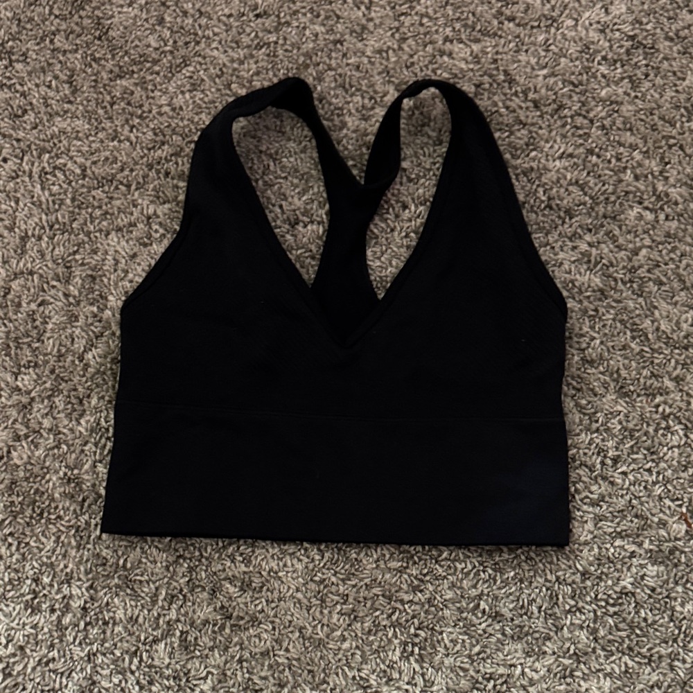 Gilly Hicks Black V-Neck Sports Bra